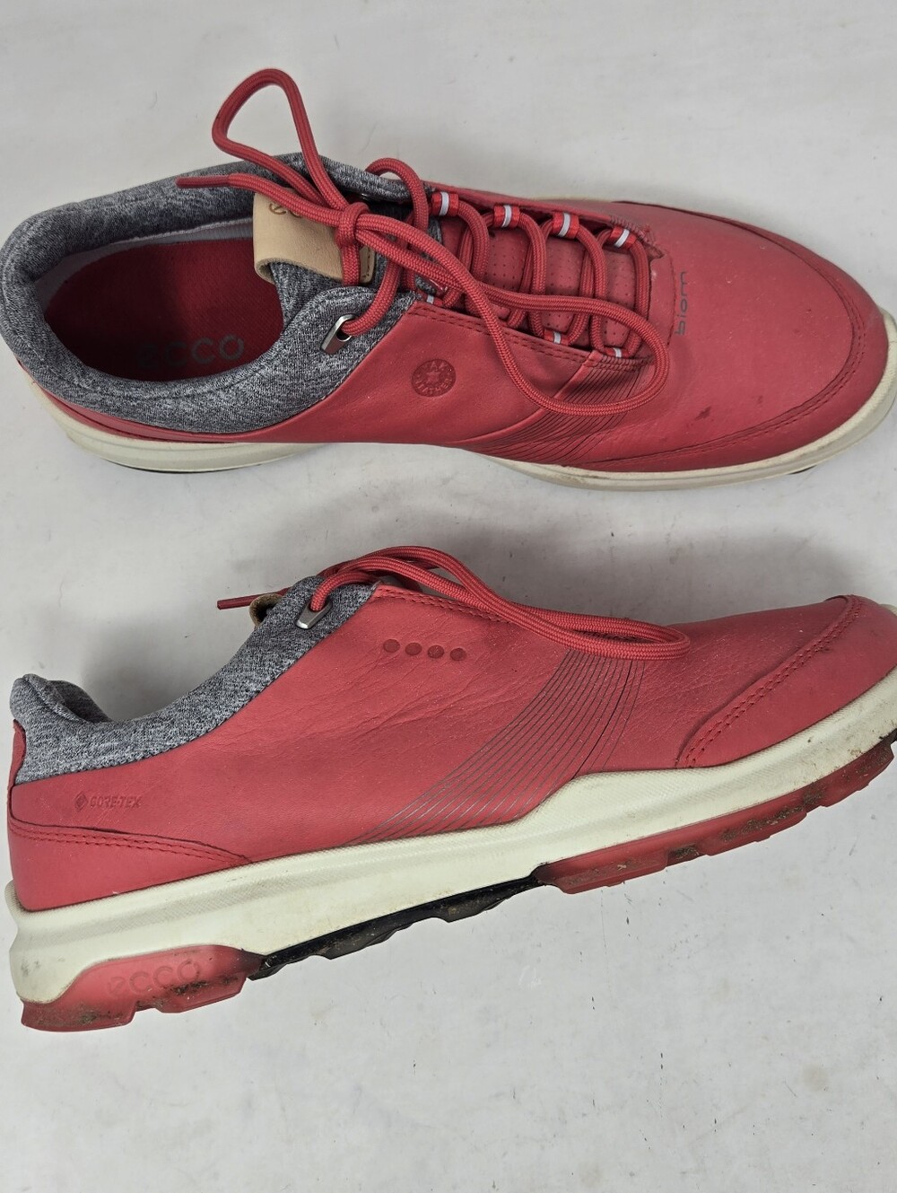 Ecco Golf Biom Hybrid 3 Leather Slip on Lace Up Sneakers Women's Size 9
